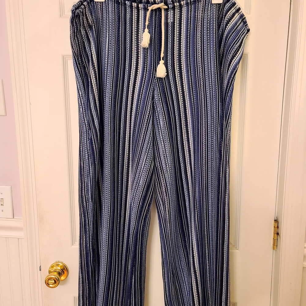 Striped Blue Women's Pants